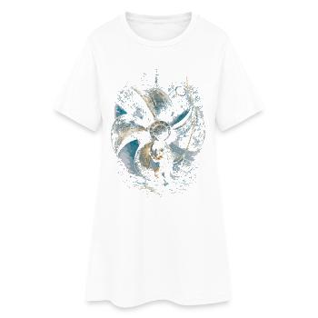 Plongeur industriel commercial - Robe T-shirt Femme - blanc - Devant