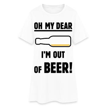 Oh mon cher – je n’ai plus de bière ! (Ale Lager / POS 2C) - Robe T-shirt Femme - blanc - Devant