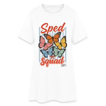 Enseignant en éducation spécialisée de l’équipe spécialisée Butterfly - Robe T-shirt Femme - blanc - Devant