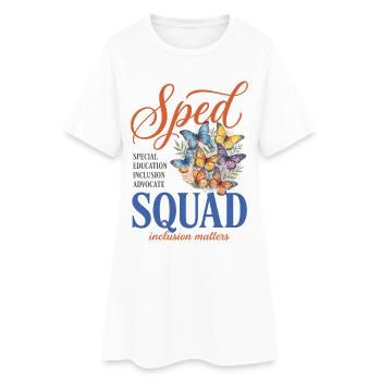 Enseignant en éducation spécialisée de l’équipe spécialisée Butterfly - Robe T-shirt Femme - blanc - Devant
