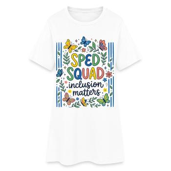 Enseignant en éducation spécialisée de l’équipe spécialisée Butterfly - Robe T-shirt Femme - blanc - Devant