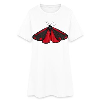 Papillon de nuit à la cannelle Tyria jacobaeae - Robe T-shirt Femme - blanc - Devant