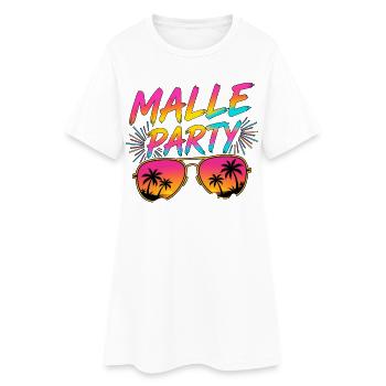 Tenue de fête Malle Majorque vacances d’été - Robe T-shirt Femme - blanc - Devant