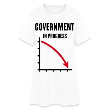 Government In Progress (Regierung Politik / POS2C) - Frauen T-Shirt-Kleid - Weiß - Vorne
