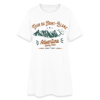 Tour du Mont-Blanc TMB Adventure Randonnée Alpes - Robe T-shirt Femme - blanc - Devant