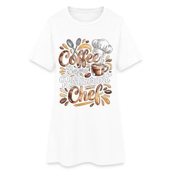 Chef de restaurant Café Arts culinaires Amateur de café - Robe T-shirt Femme - blanc - Devant
