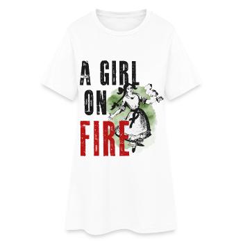 Paulinchen - Une fille en feu - - Robe T-shirt Femme - blanc - Devant