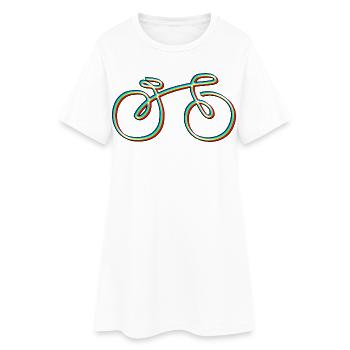 musique électronique dance, vélo - Robe T-shirt Femme - blanc - Devant