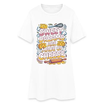 Les doux rêves de chef pâtissier sont faits de pâtisserie - Robe T-shirt Femme - blanc - Devant