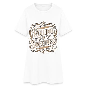 Pâtissier Pâtissier Rolling In Sweetness Confectionner - Robe T-shirt Femme - blanc - Devant