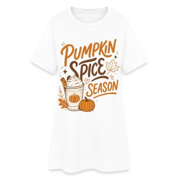 Saison des épices à la citrouille - Saison d’automne - Robe T-shirt Femme - blanc - Devant