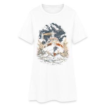 Sauveteur de la Garde côtière - Robe T-shirt Femme - blanc - Devant