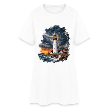Phare - Robe T-shirt Femme - blanc - Devant