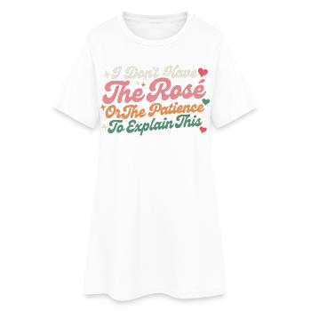 Je n’ai pas la patience d’expliquer ça - Robe T-shirt Femme - blanc - Devant