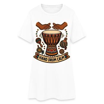 TAMBOUR À MAIN CALME - Robe T-shirt Femme - blanc - Devant