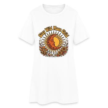 Stay Wild Moon Child Bohème Maillot Soleil de la Lune Femme - Robe T-shirt Femme - blanc - Devant