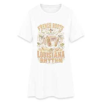 Culture cajun Racines françaises Louisiane Rythme - Robe T-shirt Femme - blanc - Devant