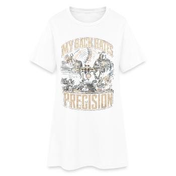 Assembleur de machines mécaniques industrielles - Robe T-shirt Femme - blanc - Devant