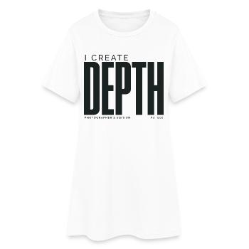 Je crée de la profondeur | Édition du photographe - Robe T-shirt Femme - blanc - Devant