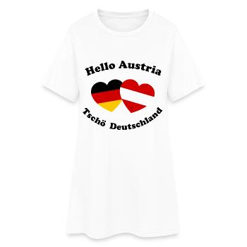 Hallo Österreich Auswandern - Frauen T-Shirt-Kleid - Weiß - Vorne
