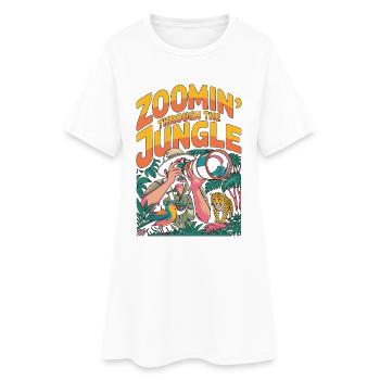 Wildlife Photographer Zoomin' Through Photography - Frauen T-Shirt-Kleid - Weiß - Vorne