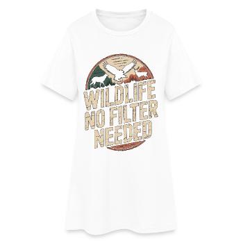 Wildlife Photographer Wildlife No Filter Cameraman - Frauen T-Shirt-Kleid - Weiß - Vorne