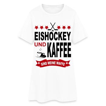 Eishockey Eishockeyspieler Sport Verein - Frauen T-Shirt-Kleid - Weiß - Vorne