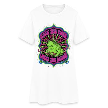 Psychedelisches Musikfestival Lick The Toad Meet The The - Frauen T-Shirt-Kleid - Weiß - Vorne