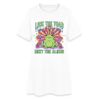 Psychedelisches Musikfestival Lick The Toad Meet The The - Frauen T-Shirt-Kleid - Weiß - Vorne