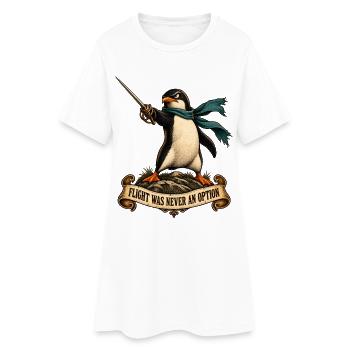 Flight Was Never an Option - Frauen T-Shirt-Kleid - Weiß - Vorne