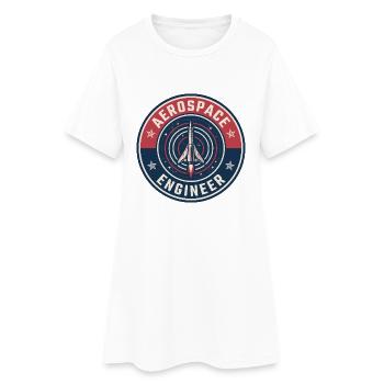 Vintage Aerospace Engineer Raketen-Orbitabzeichen oben - Frauen T-Shirt-Kleid - Weiß - Vorne