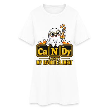 Geister Candy Elemente Design - Frauen T-Shirt-Kleid - Weiß - Vorne