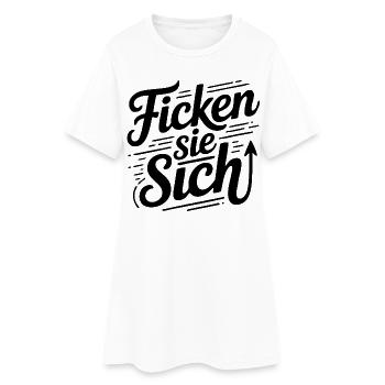Fick dich Ficken sie sich Sprüche Mann Frau Fuck - Frauen T-Shirt-Kleid - Weiß - Vorne