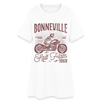 Bonneville Salt Flats Motorrad - Frauen T-Shirt-Kleid - Weiß - Vorne
