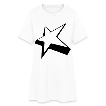 Star - Robe T-shirt Femme - blanc - Devant
