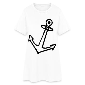 Ancre - Robe T-shirt Femme - blanc - Devant