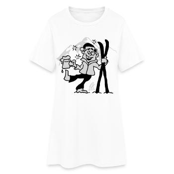 Apres-ski - Robe T-shirt Femme - blanc - Devant