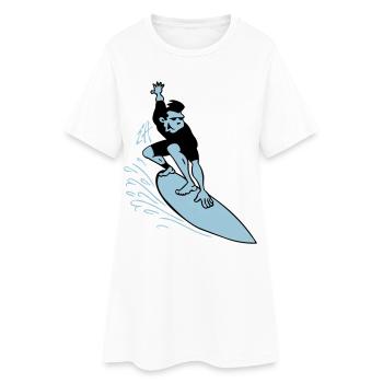 Surf - Robe T-shirt Femme - blanc - Devant