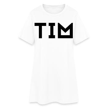 First name Tim - Women’s T-Shirt Dress - white - Front