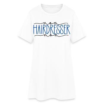 Coiffeur Fier Maman Mignon Cadeau - Robe T-shirt Femme - blanc - Devant