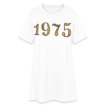 Cadeau d’anniversaire 1975 Vintage 1975  - Robe T-shirt Femme - blanc - Devant