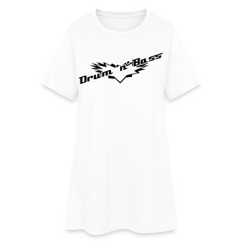 Drum 'n' Bass - Frauen T-Shirt-Kleid - Weiß - Vorne