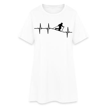Telemark Puls - Frauen T-Shirt-Kleid - Weiß - Vorne
