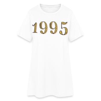 1995 Vintage 1995 Birthday Gift - Women’s T-Shirt Dress - white - Front