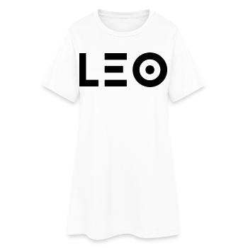 Prénom Leo - Robe T-shirt Femme - blanc - Devant