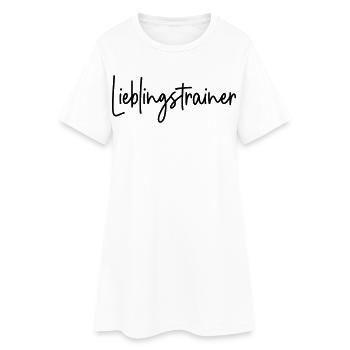 Lieblingstrainer Trainer - Frauen T-Shirt-Kleid - Weiß - Vorne