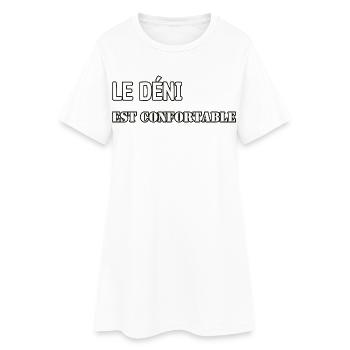 Le déni est confortable. - Robe T-shirt Femme - blanc - Devant