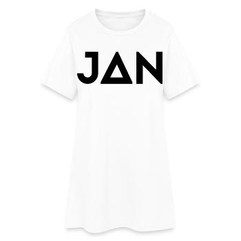 First name Jan - Women’s T-Shirt Dress - white - Front