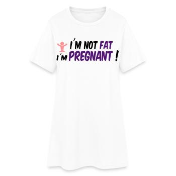 grossesse - Robe T-shirt Femme - blanc - Devant