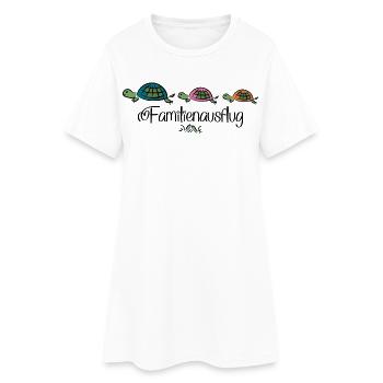 Familienausflug - Frauen T-Shirt-Kleid - Weiß - Vorne